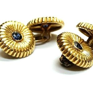 Vintage Tiffany & Co 18k Blue sapphire Cufflinks